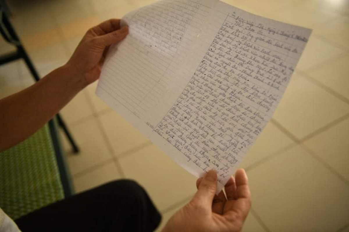 Bức thư cảm ơn của bà Hoàng Thị Ngư gửi tới các y bác sĩ