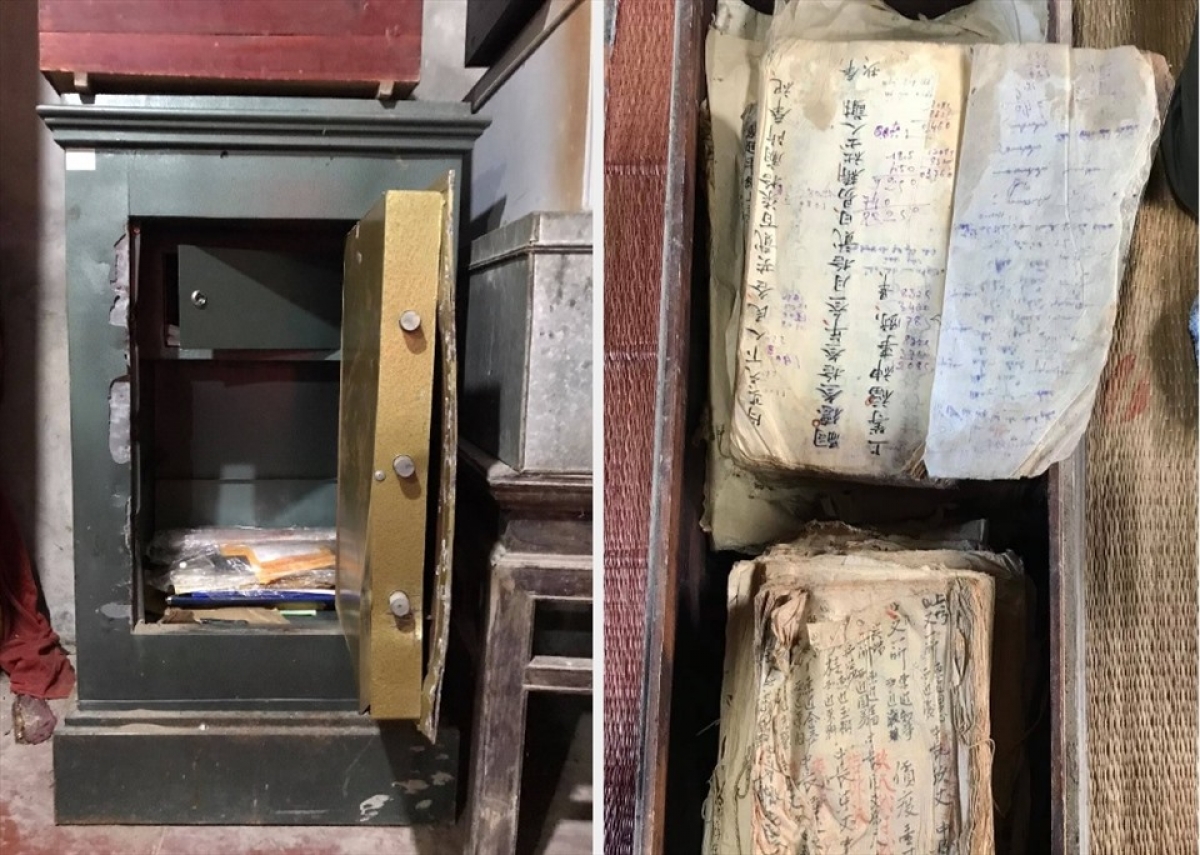 Chiếc két sắt đền Dị Nậu bị trộm phá và lấy đi nhiều sắc phong, tài liệu cổ