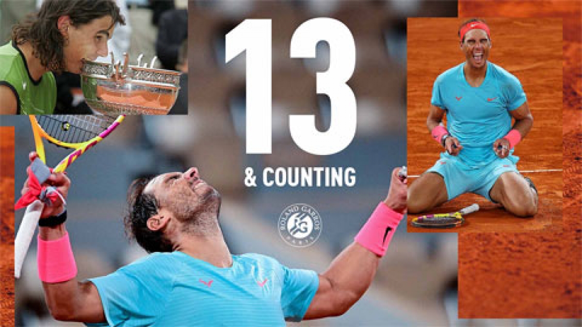 Nadal đang sở hữu 13 chức vô địch Roland Garros trong sự nghiệp