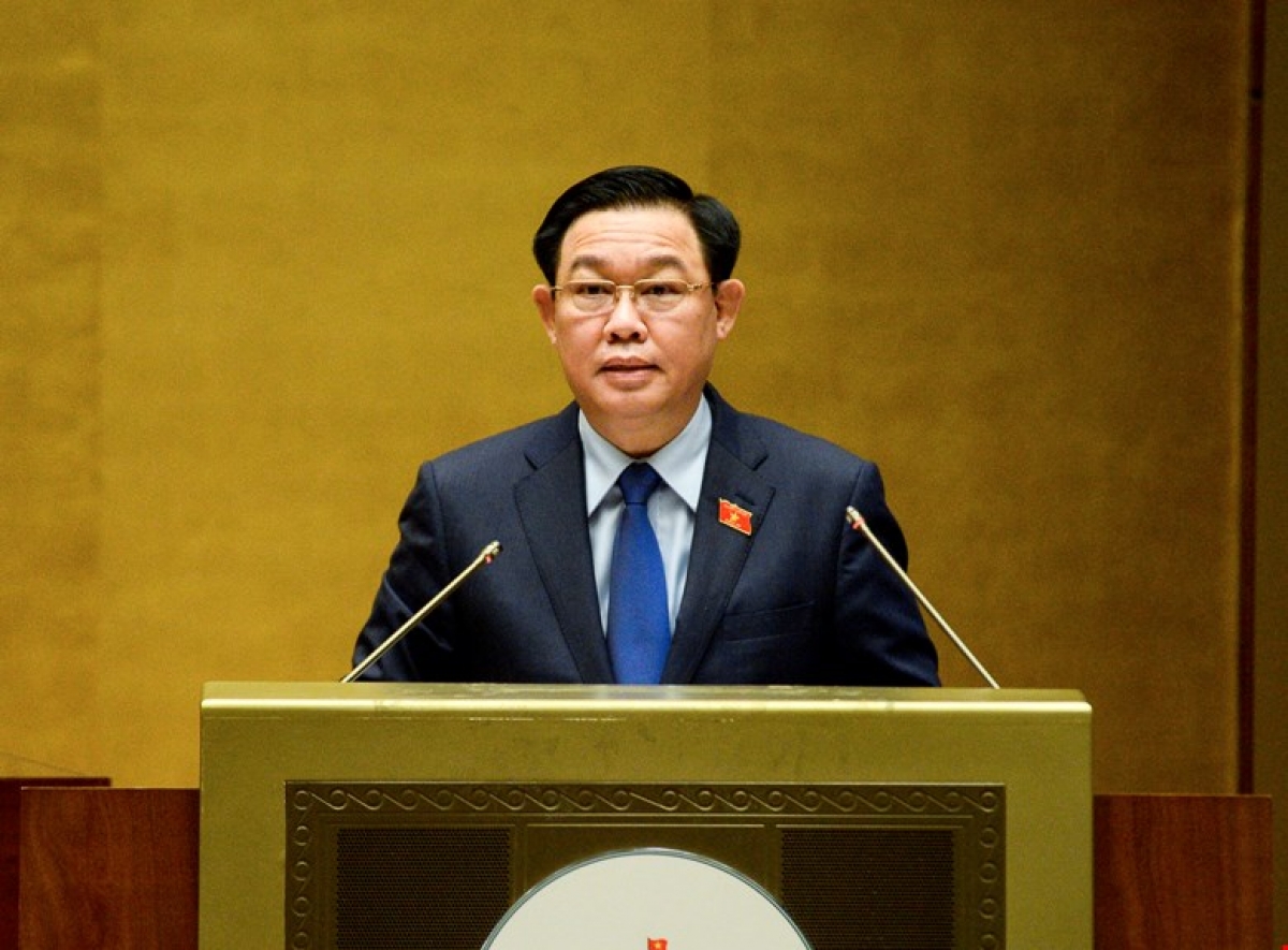 Chủ tịch Quốc hội Vương Đình Huệ phát biểu bế mạc kỳ họp