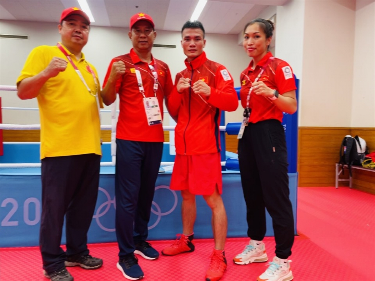 Nguyễn Văn Đương và BHL Đội tuyển Boxing Việt Nam dự Olympic Tokyo 2020