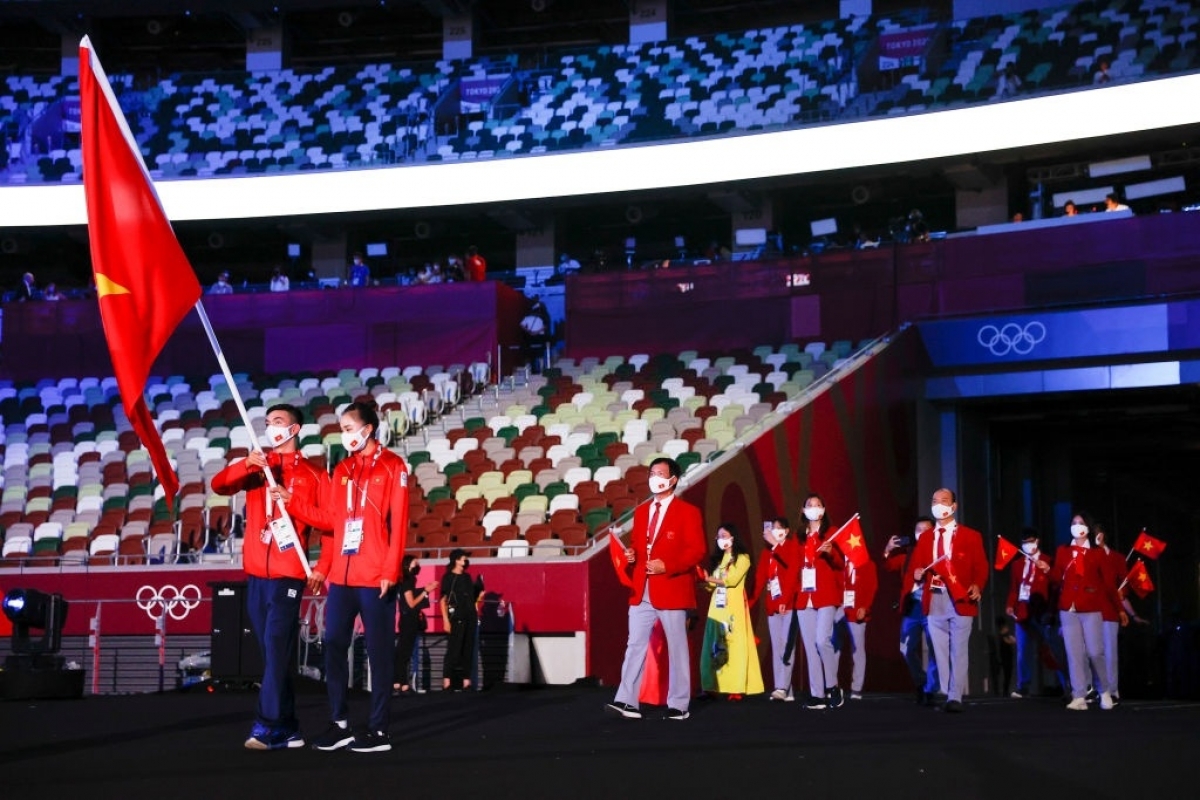 Đoàn thể thao Việt Nam tham dự lễ khai mạc