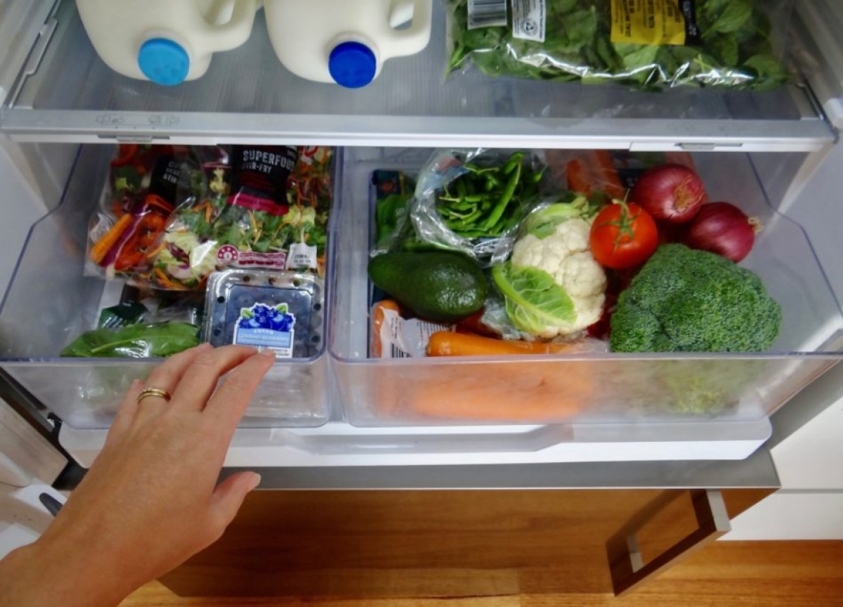 Rau củ sẽ giữ được tươi lâu khi bảo quản trong tủ lạnh