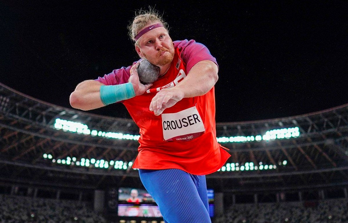 Ryan Crouser giành huy chương Vàng đẩy tạ tại Olympic Tokyo 2020. (Nguồn: Getty Images)