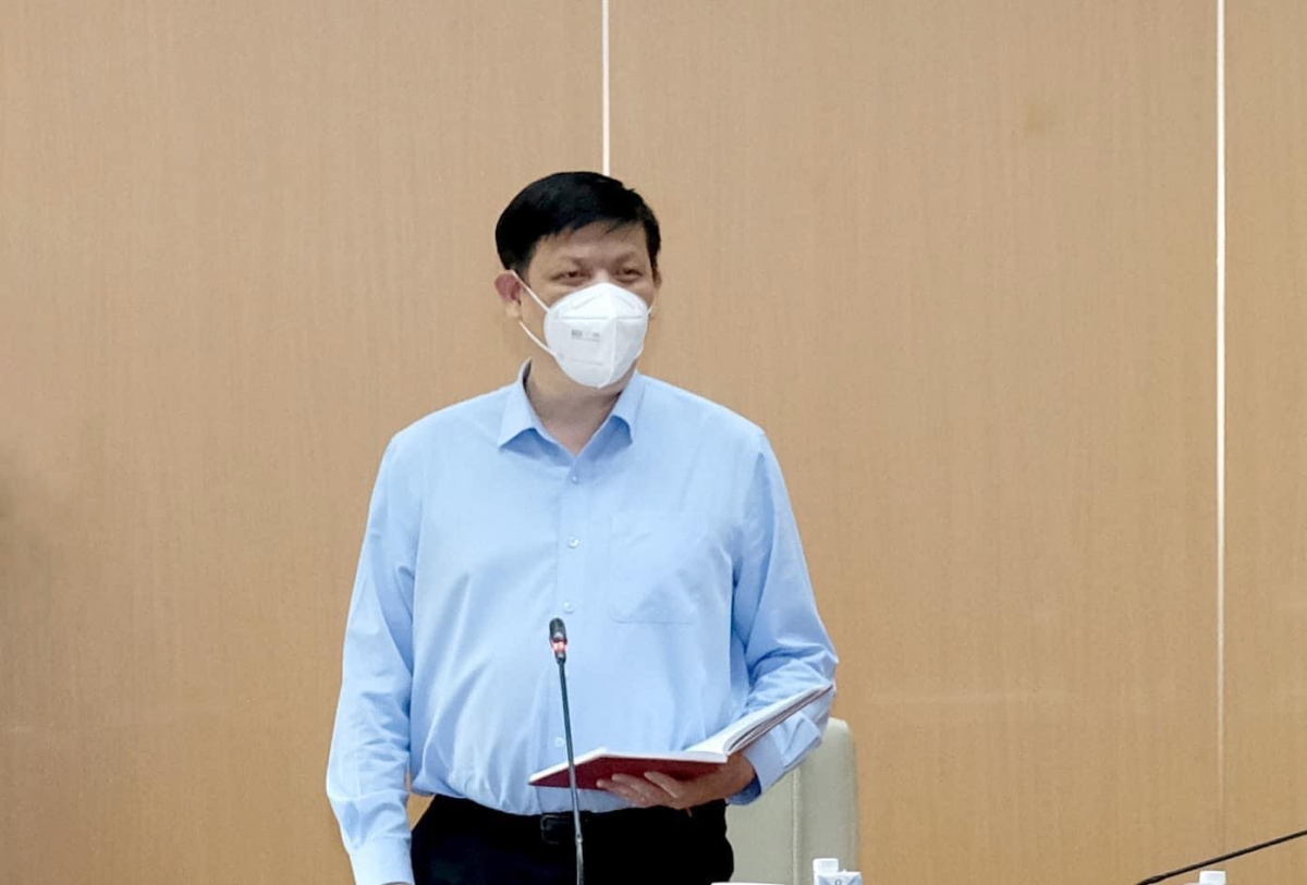 GS.TS Nguyễn Thanh Long - Bộ trưởng Bộ Y tế phát biểu tại buổi làm việc với các nhà khoa học