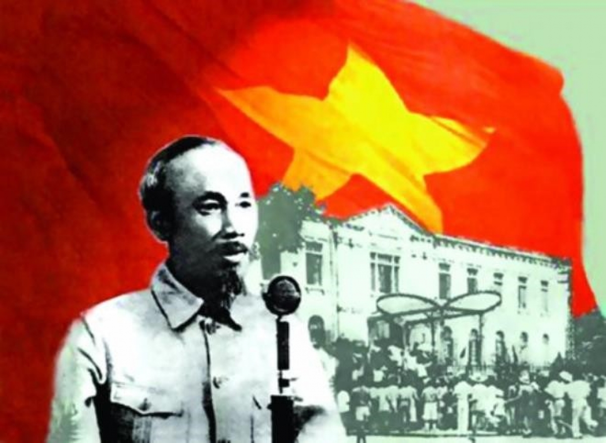 Chủ tịch Hồ Chí Minh đọc bản Tuyên ngôn Độc lập ngày 2/9/1945.