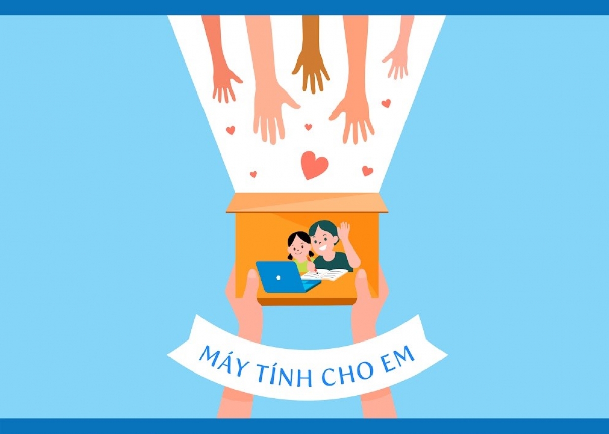 Bộ GD-ĐT, Công đoàn Giáo dục Việt Nam phát động mỗi cán bộ quản lý, công chức, viên chức, đội ngũ nhà giáo, nhân viên, người lao động ngành Giáo dục sẽ ủng hộ kinh phí tối thiểu là một ngày thu nhập ủng hộ chương trình “Máy tính cho em”.