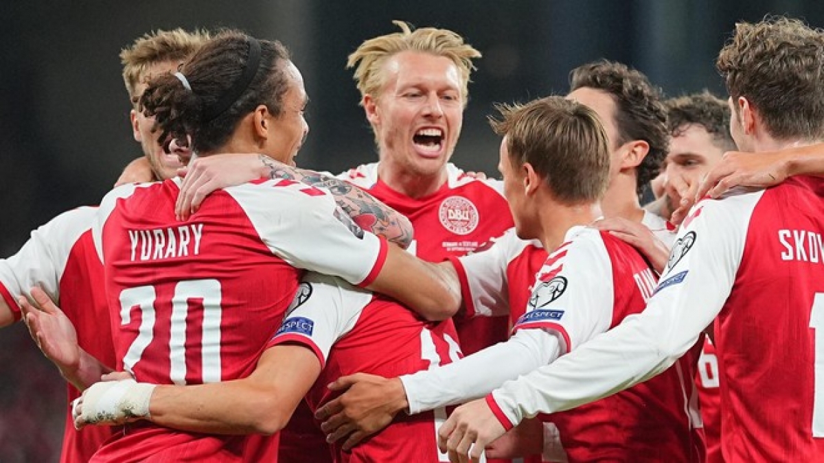 Đan Mạch giành vé đến Qatar dự World Cup 2022. (Nguồn: Getty Images)