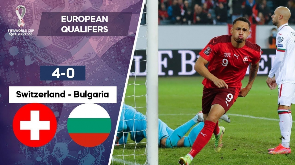 Thụy Sỹ thắng đậm Bulgaria và giành vé đi dự World Cup 2022 (Ảnh: Internet)