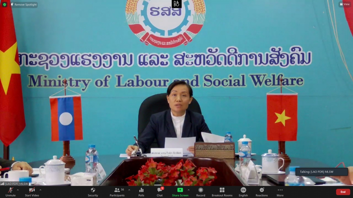 Bà Bay Kham Khat Thi Nha - Bộ trưởng Bộ Lao động và Phúc lợi xã hội Lào