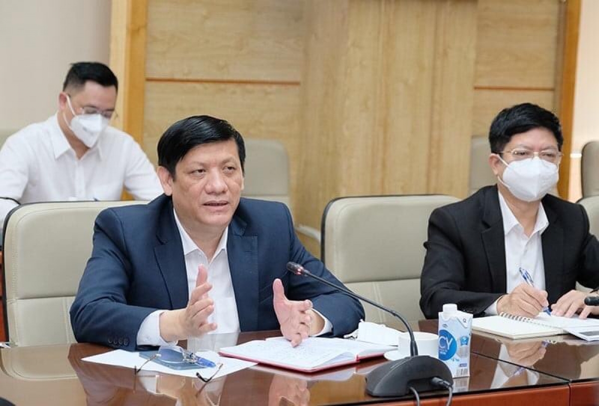Bộ trưởng Bộ Y tế Nguyễn Thanh Long phát biểu tại buổi làm việc
