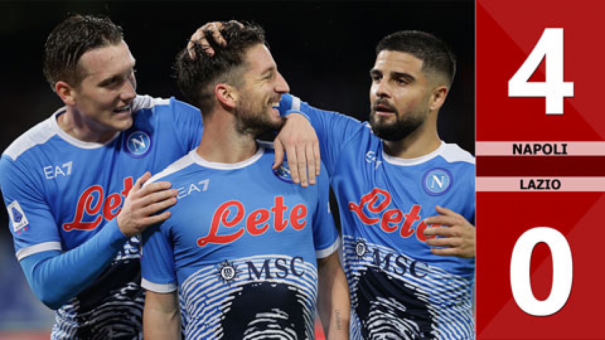 Napoli thắng tưng bừng Lazio (Ảnh: Internet)