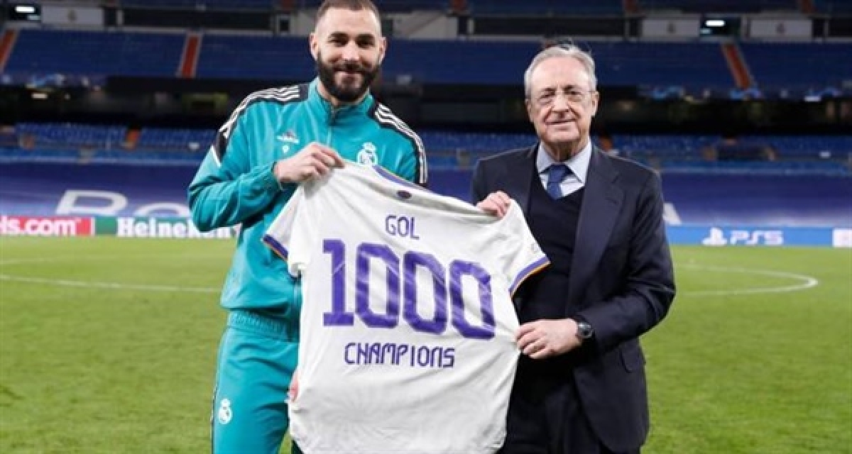 Benzema đã giúp Real Madrid trở thành đội bóng đầu tiên ghi được 1000 bàn thắng ở cúp C1 châu Âu/Champions League