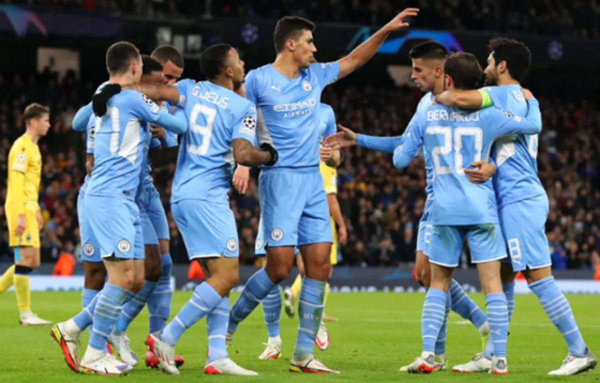 Man City có chiến thắng 4-1 trước Club Brugge, để đứng đầu bảng A