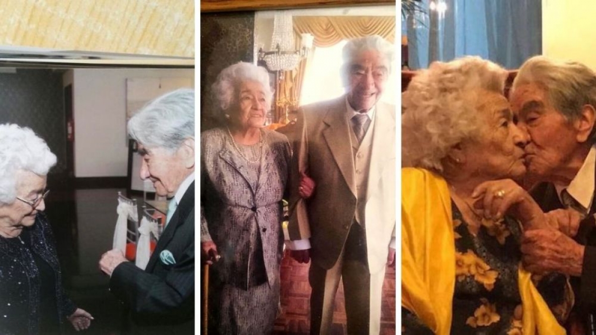 Ông Julio Cesar Mora Tapia và bà Waldramina Maclovia Quinteros Reyes- cặp vợ chồng cao tuổi nhất thế giới (Nguồn: Guinness World Records)