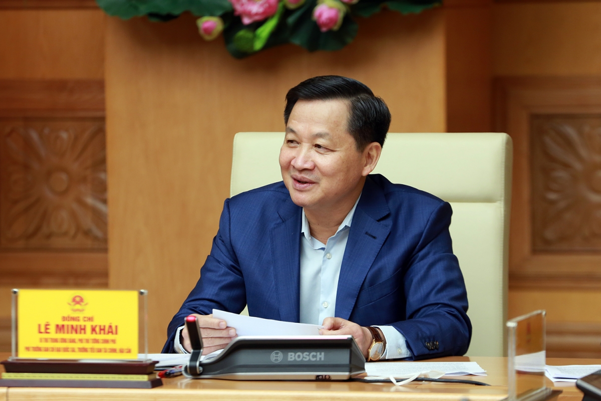 Phó Thủ tướng Lê Minh Khái tại cuộc họp Ban chỉ đạo quốc gia phòng chống dịch Covid-19