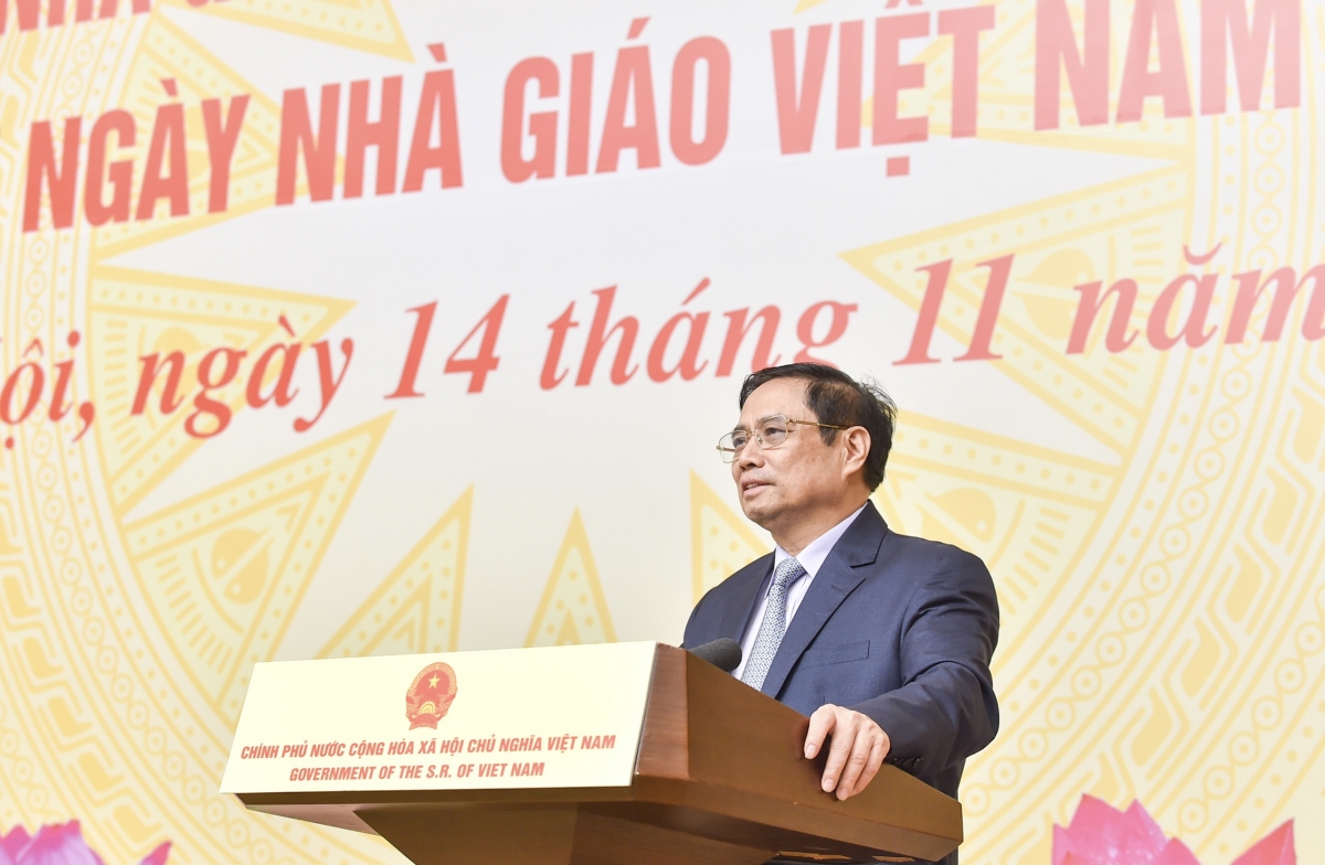 Thủ tướng Chính phủ Phạm Minh Chính phát biểu tại buổi gặp mặt