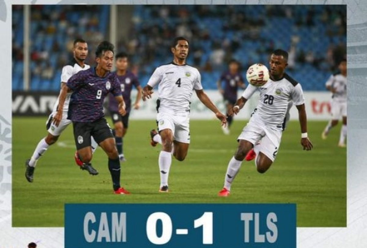 U23 Timor Leste giành chiến thắng 1-0 trước U23 Campuchia, để đứng đầu bảng A.
