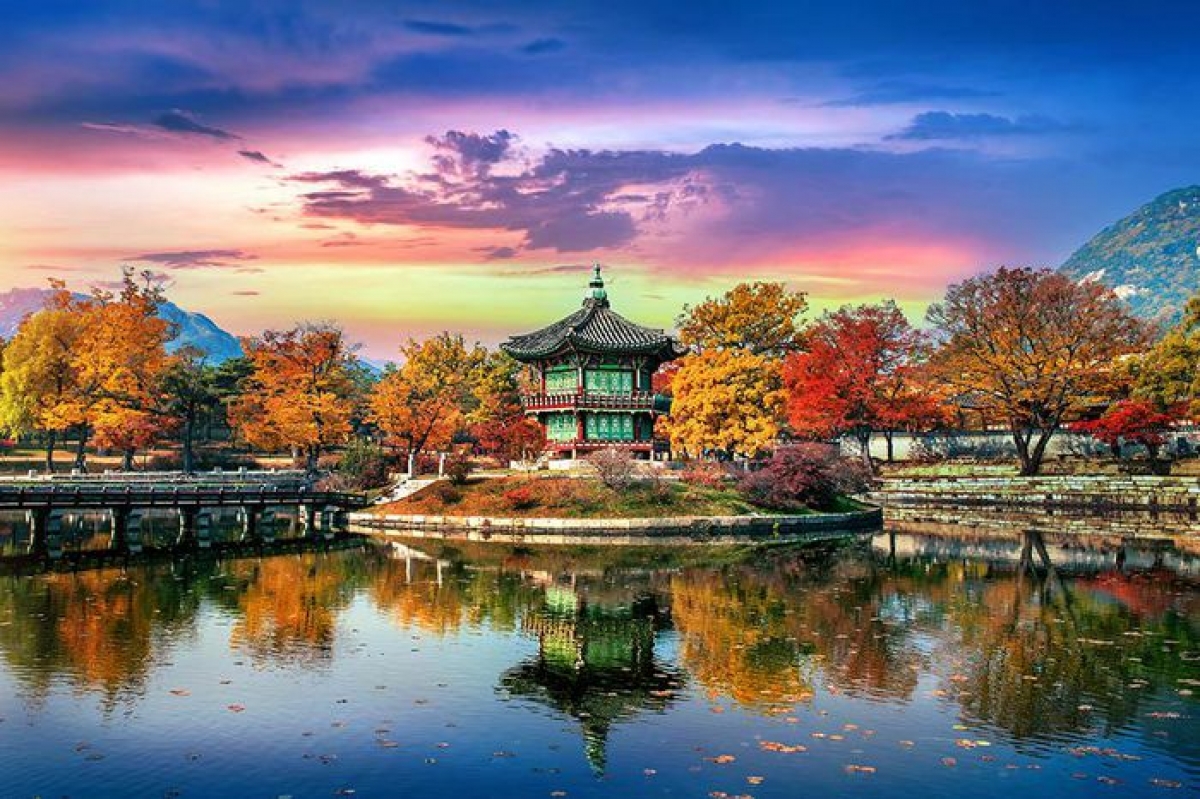 Cung Cảnh Phúc là cung điện chính và lớn nhất trong số năm cung điện của triều đại Triều Tiên, được xây dựng vào năm 1395, hiện nằm ở phía bắc của thủ đô Seoul, Hàn Quốc. Ảnh: Internet