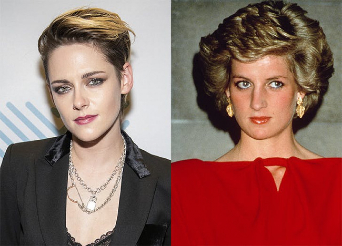 Ảnh trái: Kristen Stewart với tạo hình Công nương Diana. Ảnh phải: Công nương Diana. Nguồn: Purewow