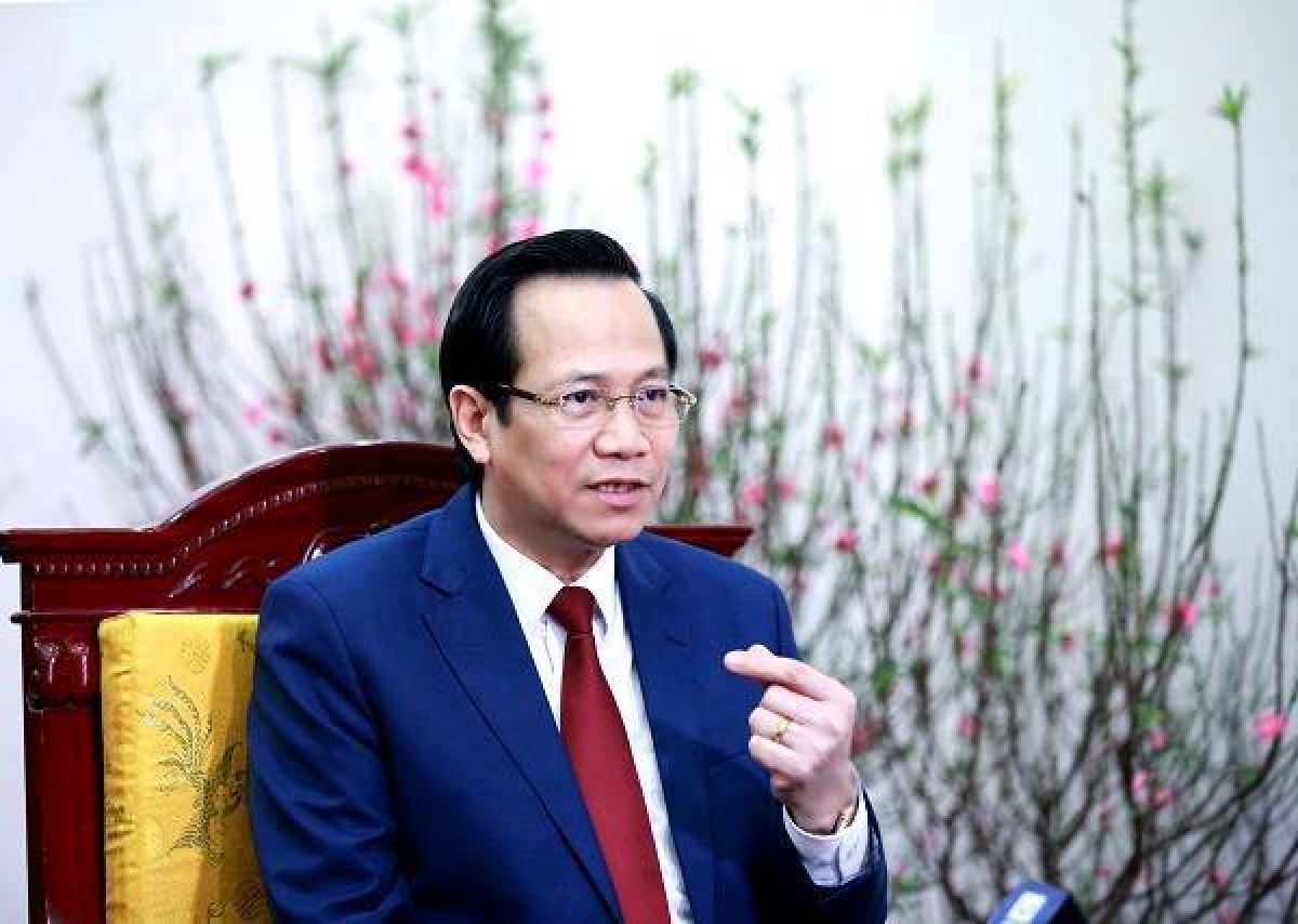 Bộ trưởng Bộ LĐ-TB&amp;XH Đào Ngọc Dung trả lời phỏng vấn báo chí, truyền hình nhân dịp đầu Xuân