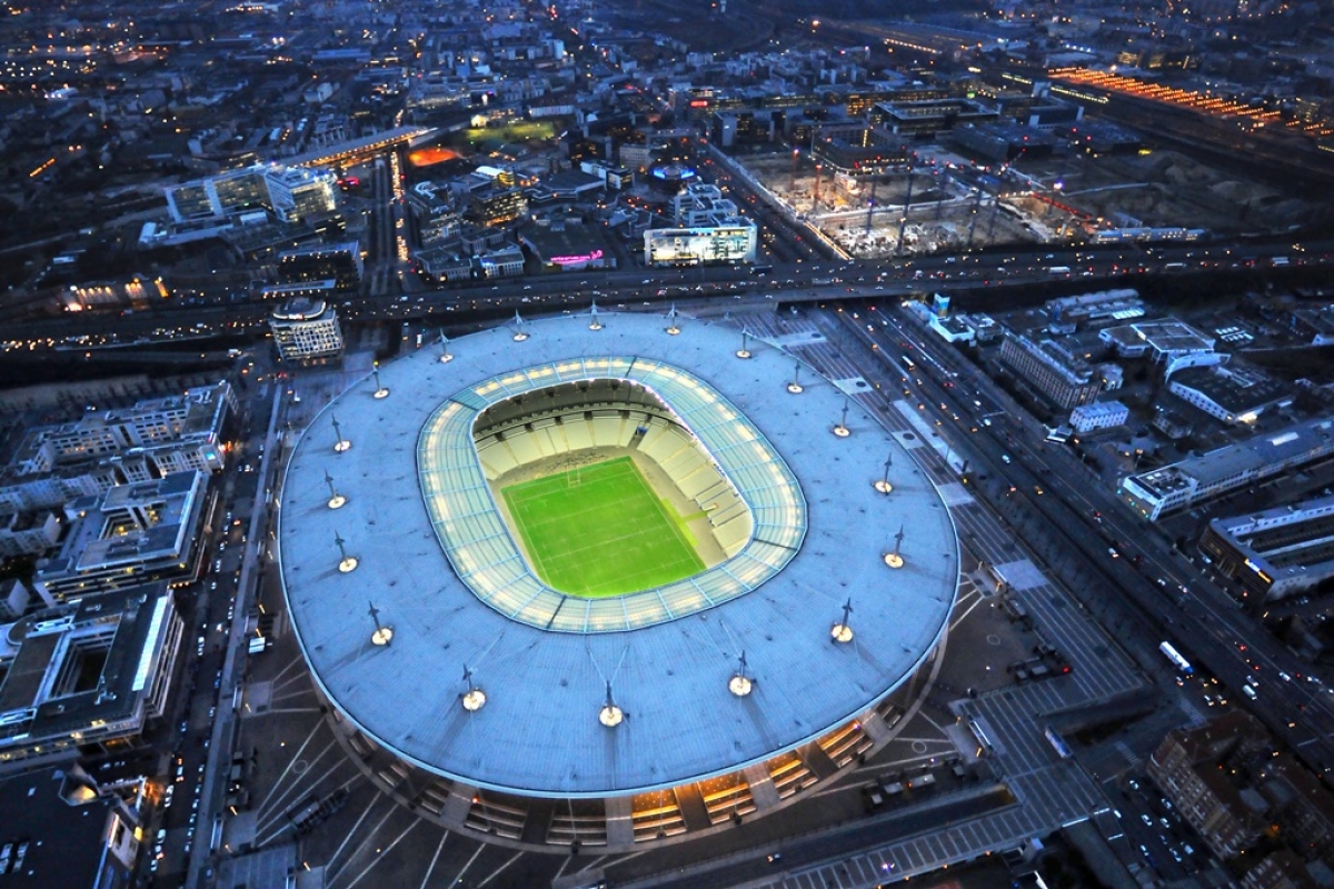 Sân Stade de France nhìn từ trên cao. (Ảnh AFP)