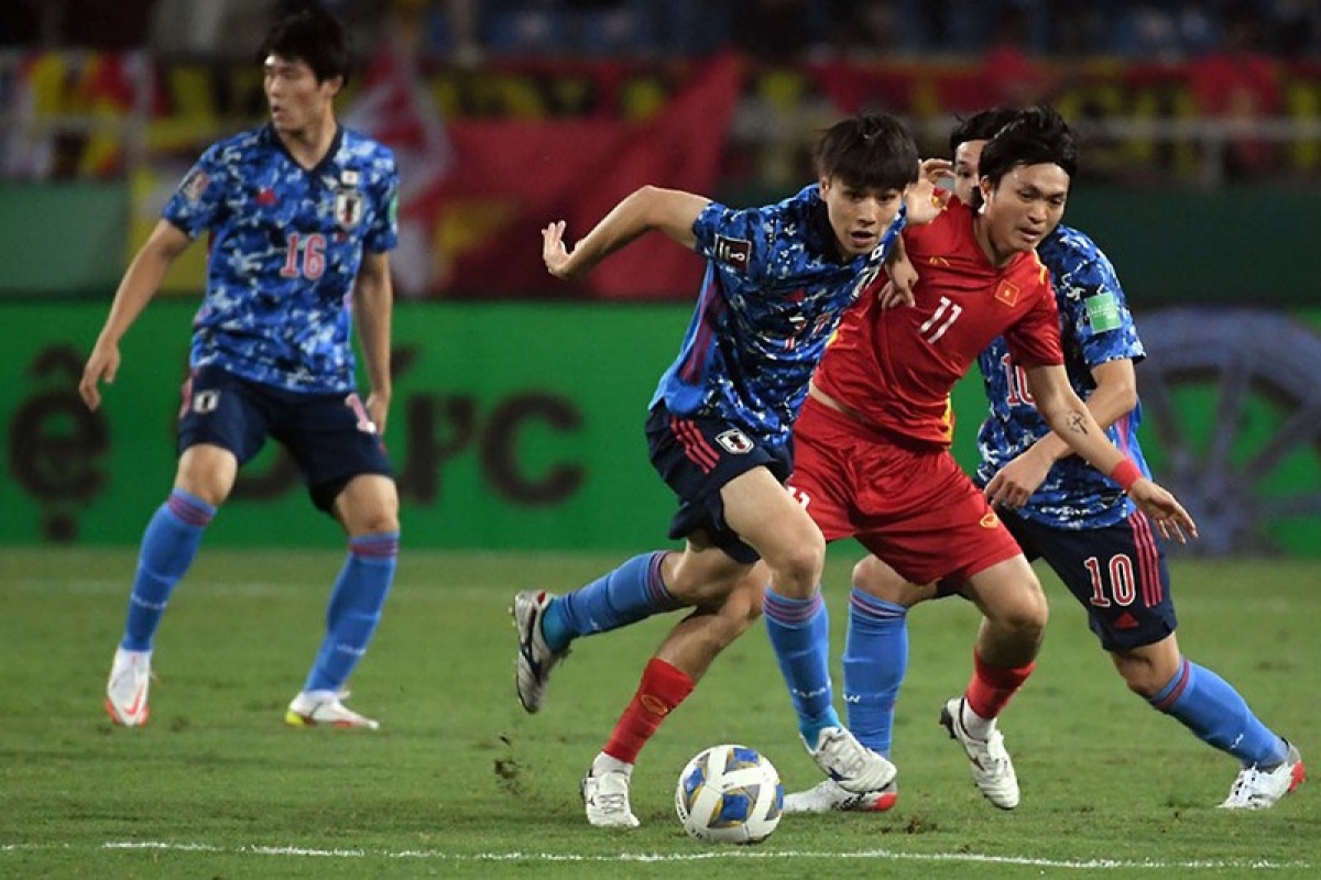 Tuyển Nhật Bản giành chiến thắng 1-0 ở trận lượt đi ngày trên sân Mỹ Đình