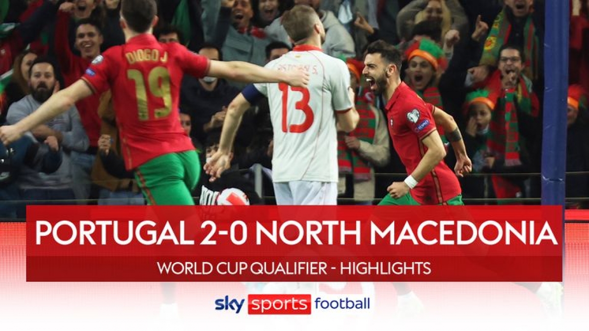Bồ Đào Nha chấm dứt chuyến phiêu liêu kỳ thú của Bắc Macedonia (Ảnh: Sky Sports)