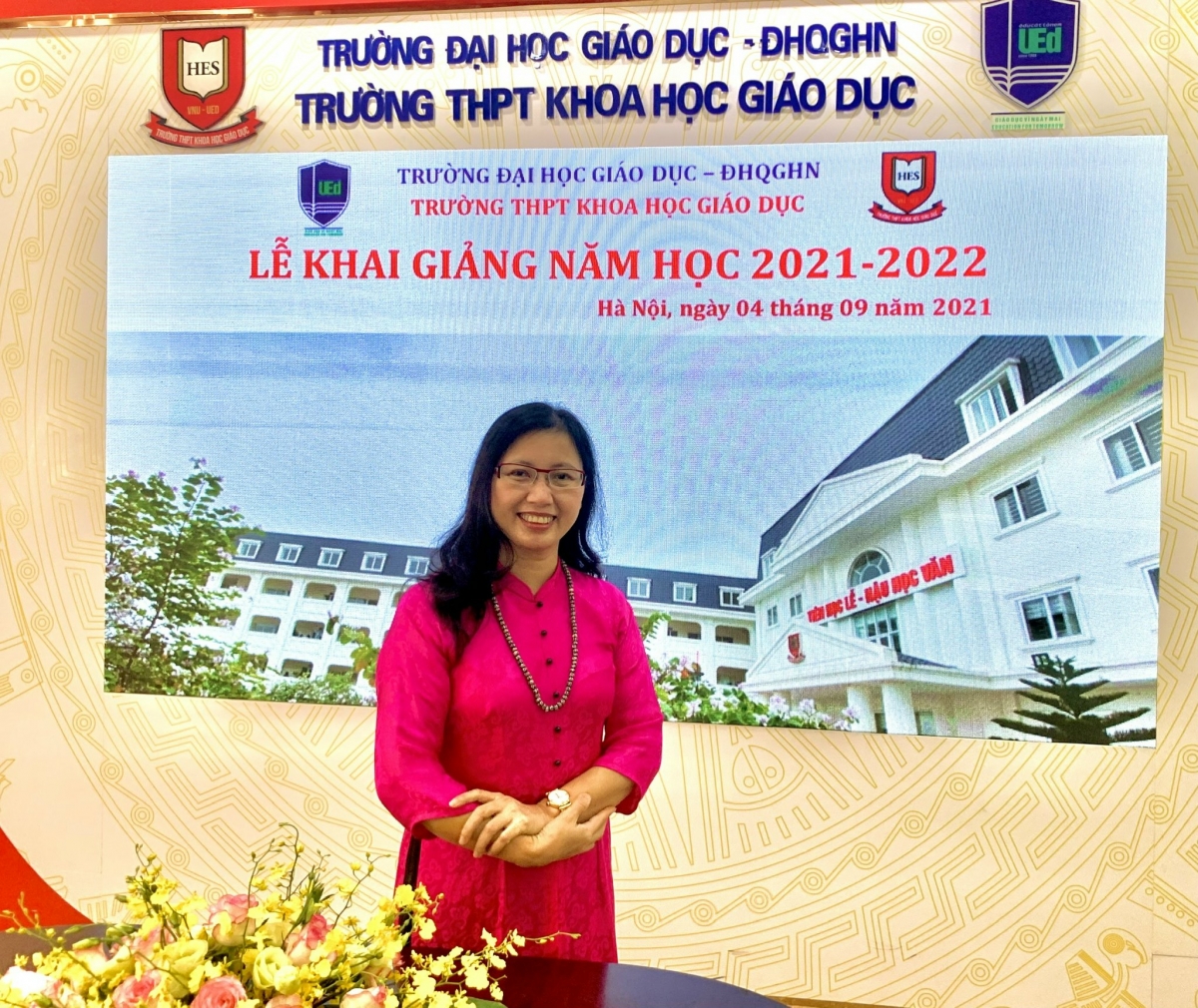 Bà Hoàng Thu Hà, Phó Hiệu trưởng trường THPT Khoa học Giáo dục, thuộc Đại học Giáo dục, Đại học Quốc Gia Hà Nội