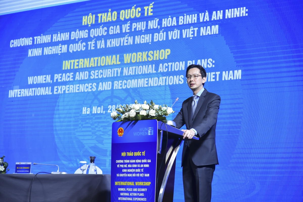 Ông Đỗ Hùng Việt phát biểu khai mạc tại hội thảo (Nguồn: UN Women) 