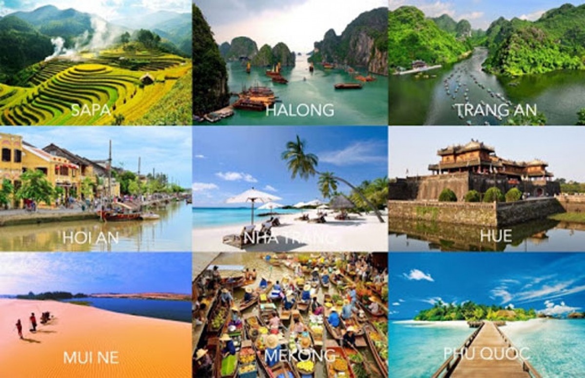 Các điểm đến của Việt Nam được tìm kiếm nhiều nhất là: Thành phố Hồ Chí Minh, Hà Nội, Phú Quốc (Kiên Giang), Đà Nẵng, Nha Trang (Khánh Hòa), Hội An (Quảng Nam), Huế (Thừa Thiên - Huế), Đà Lạt (Lâm Đồng), Vũng Tàu (Bà Rịa - Vũng Tàu)… Đây đều là những trung tâm du lịch, điểm đến nổi tiếng của Việt Nam.