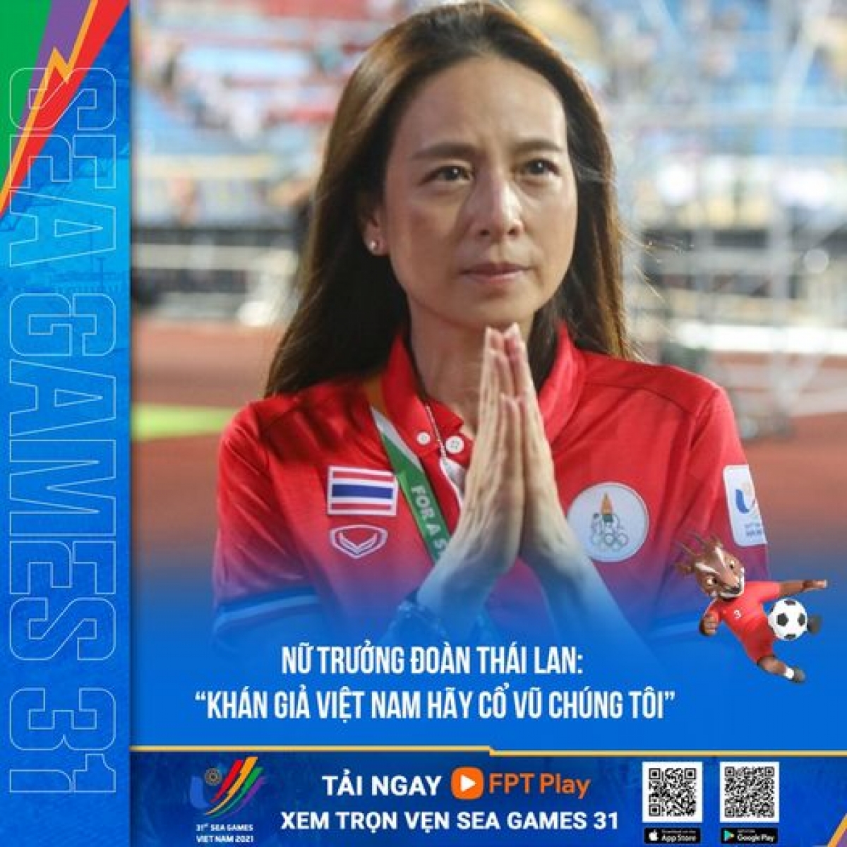 Nữ trưởng đoàn U23 Thái Lan - Madam Pang