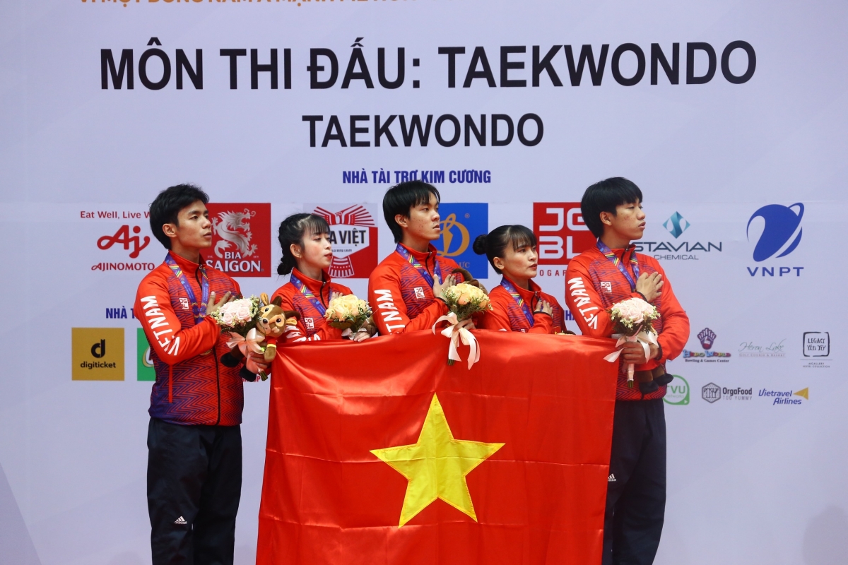 Đội tuyển Taekwondo Việt Nam giành tổng cộng 4 HCV và 1 HCB ngay trong ngày thi đấu đầu tiên
