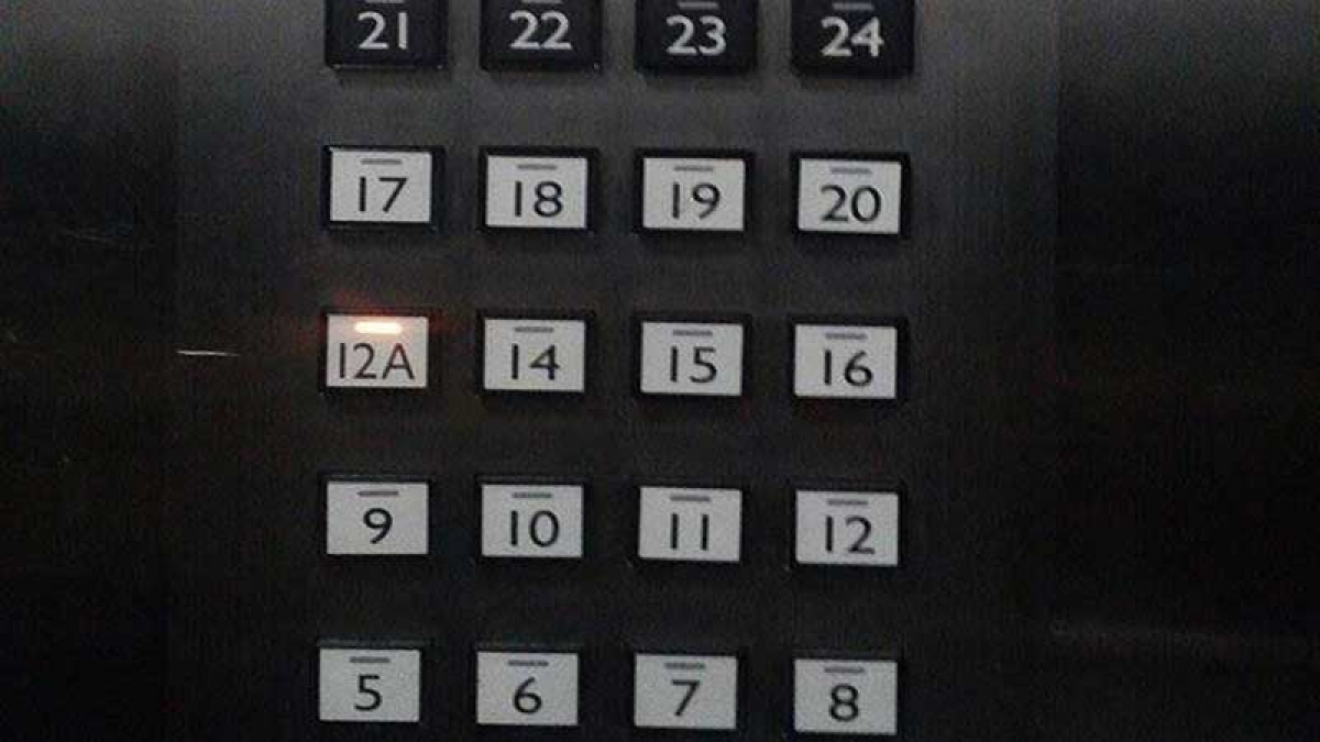 Trong các tòa nhà, tầng 13 thường được đánh số là 12A