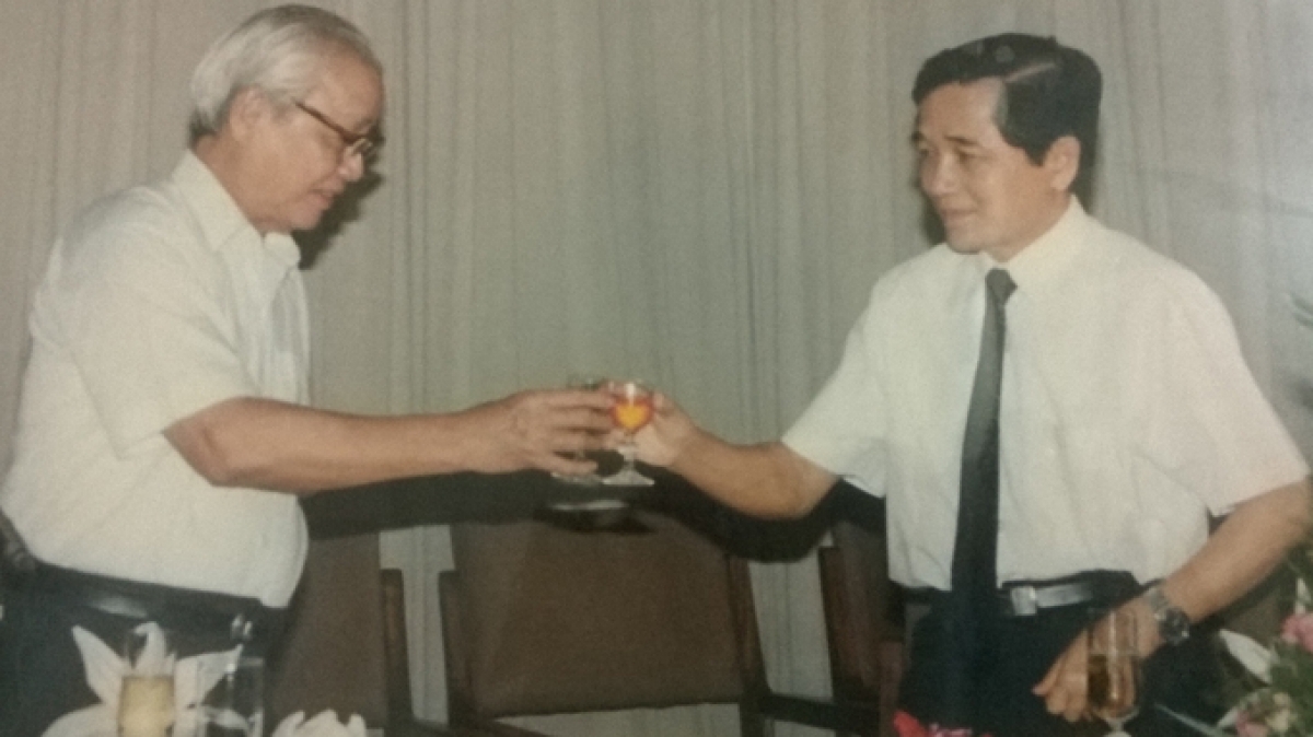 Thủ tướng Võ Văn Kiệt và Nguyên bộ trưởng Bộ Năng lượng Vũ Ngọc Hải 