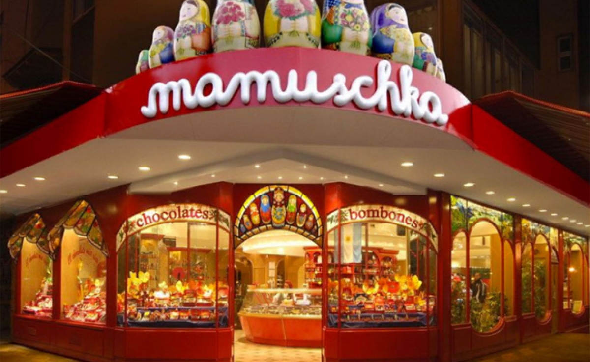 Cửa hàng Mamuschka nơi có những thanh chocolate ngon nhất hành phố Bariloche.