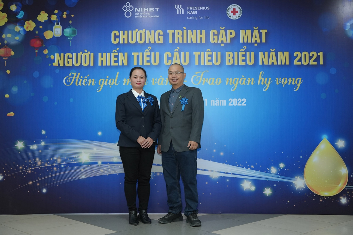 Chị Huỳnh Thị Mỹ An và anh Huỳnh Hải Bình 