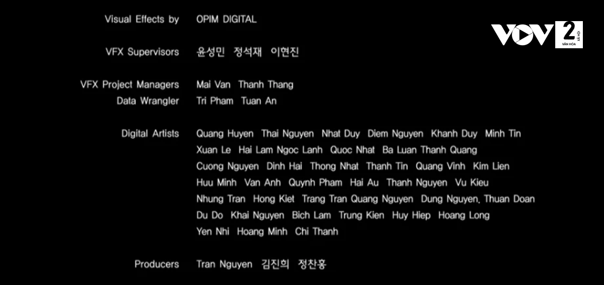 Credit phim Squid Game có sự hiện diện của hàng loạt cái tên Việt Nam.
Ảnh: chụp màn hình phim Squid Game