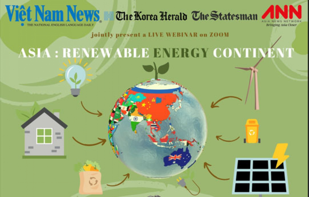 Tọa đàm trực tuyến "Châu Á - Châu lục năng lượng tái tạo"