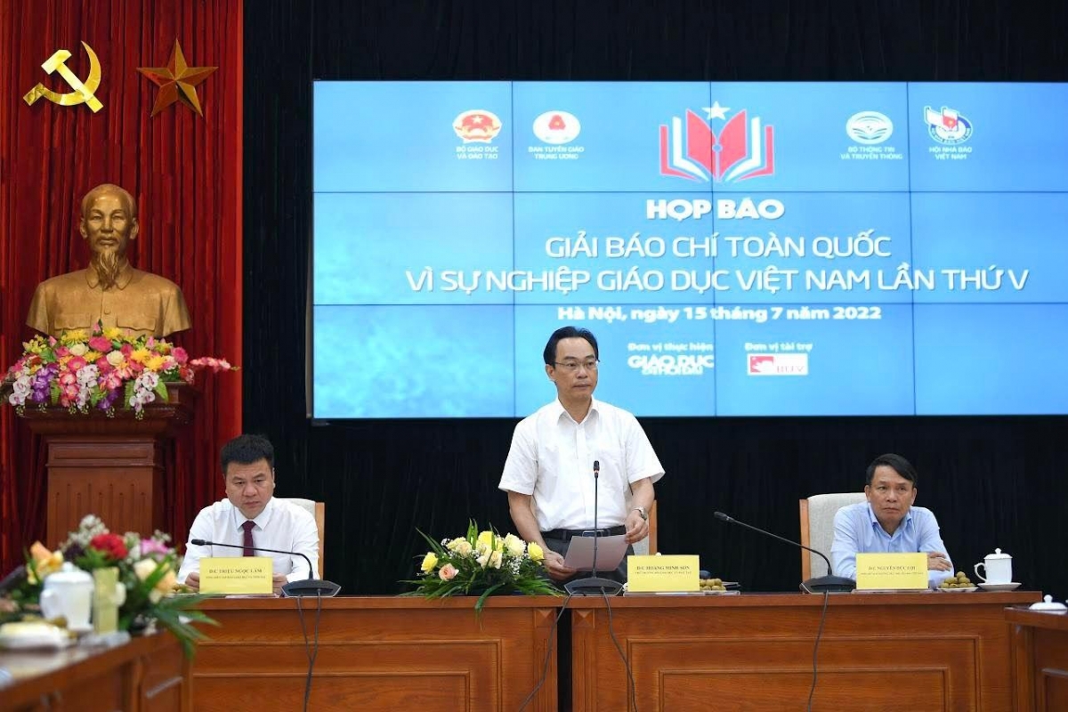 Họp báo về Giải báo chí toàn quốc “Vì sự nghiệp giáo dục Việt Nam” 2022