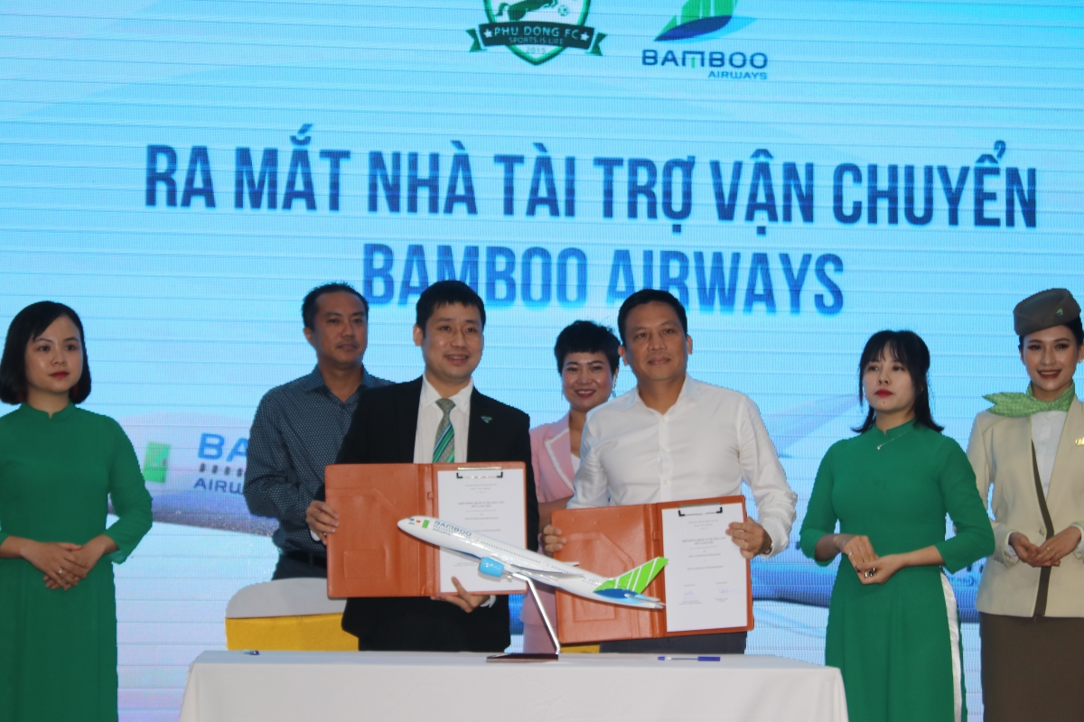 Đội bóng có nhà tài trợ vận chuyển Bamboo Airways cho mùa giải hạng Nhất 2022