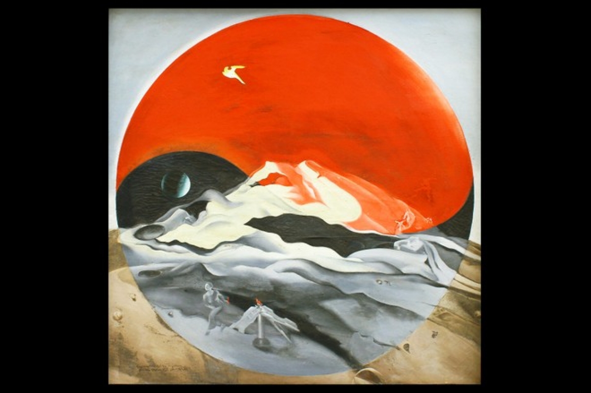 “Ngã ba Đồng Lộc”, tranh sơn dầu của tác giả Lê Huy Sơn
 