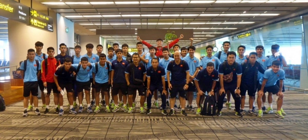 U19 Việt Nam lên đường về nước (Ảnh: VFF).