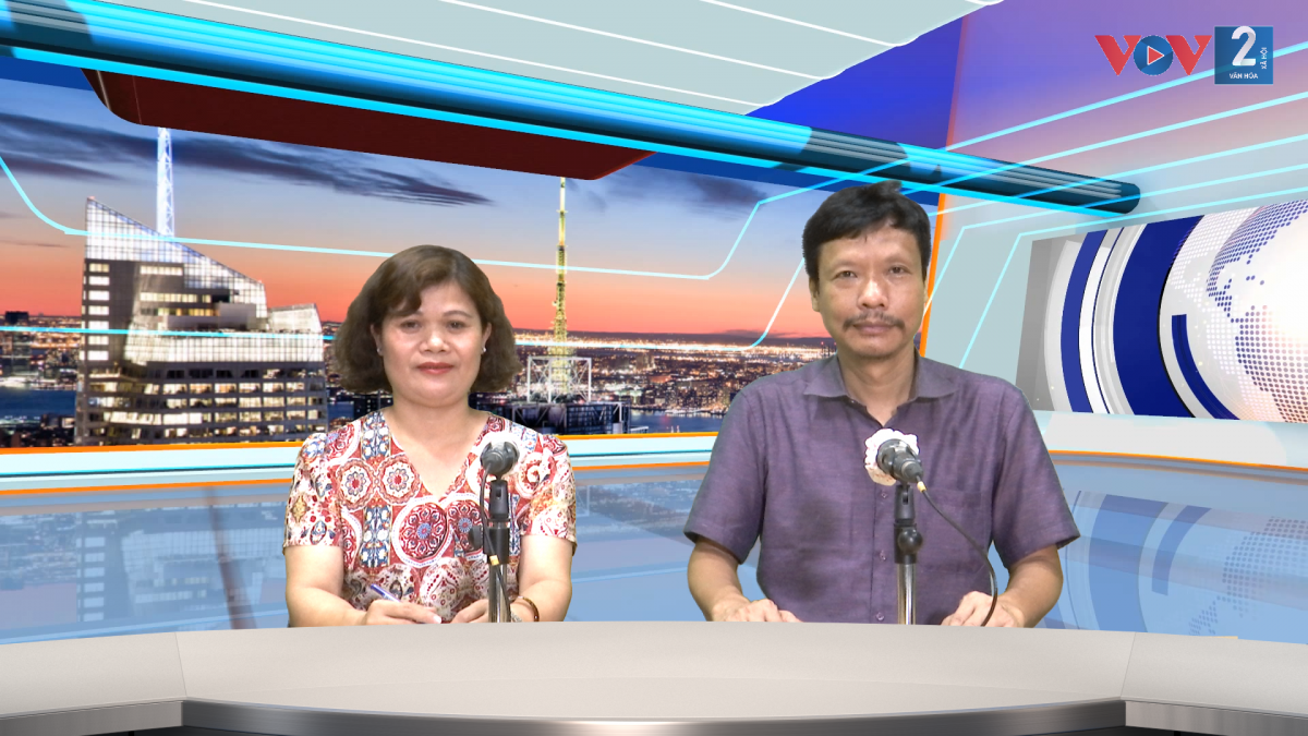 Nhà báo Việt Văn tham gia chương trình "30 phút cùng VOV2" ngày 24/8/2022. Ảnh: Minh Ngọc