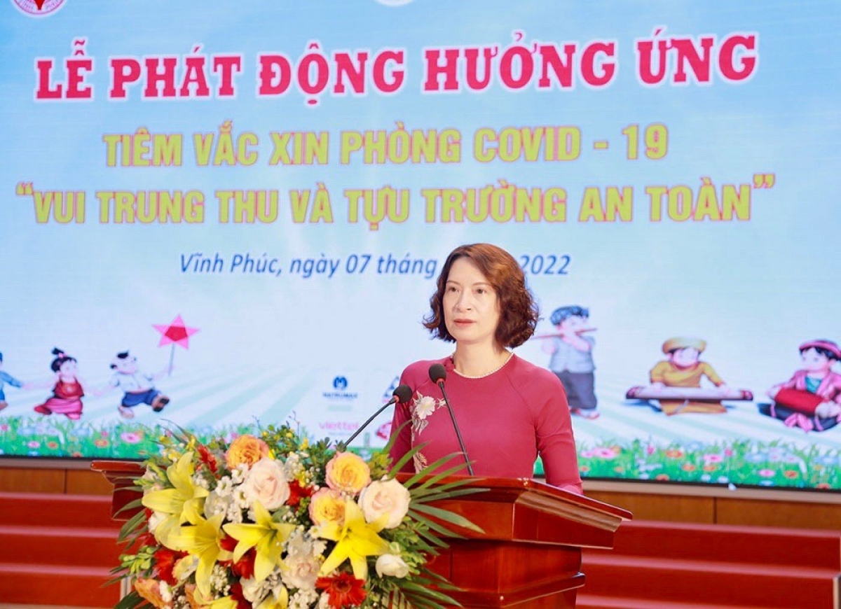PGS-TS Nguyễn Thị Liên Hương - Thứ trưởng Bộ Y tế phát biểu tại buổi lễ