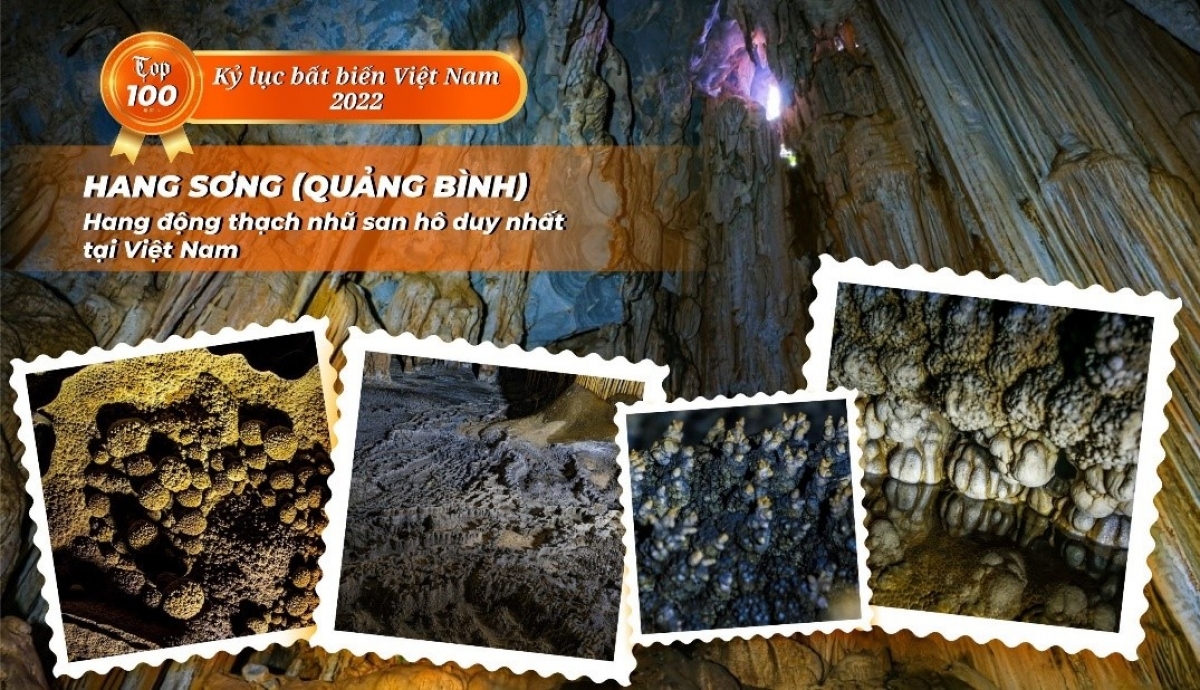 Hang Sơng được phát hiện vào cuối năm 2017, là hang động thạch nhũ san hô duy nhất tại Việt Nam