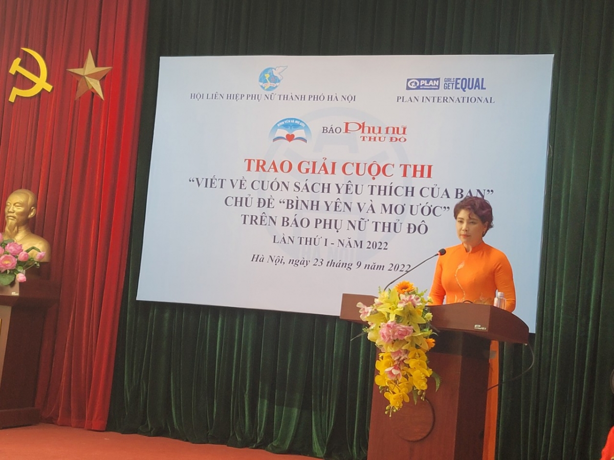 Bà Lê Quỳnh Trang - Tổng Biên tập Báo Phụ nữ Thủ đô