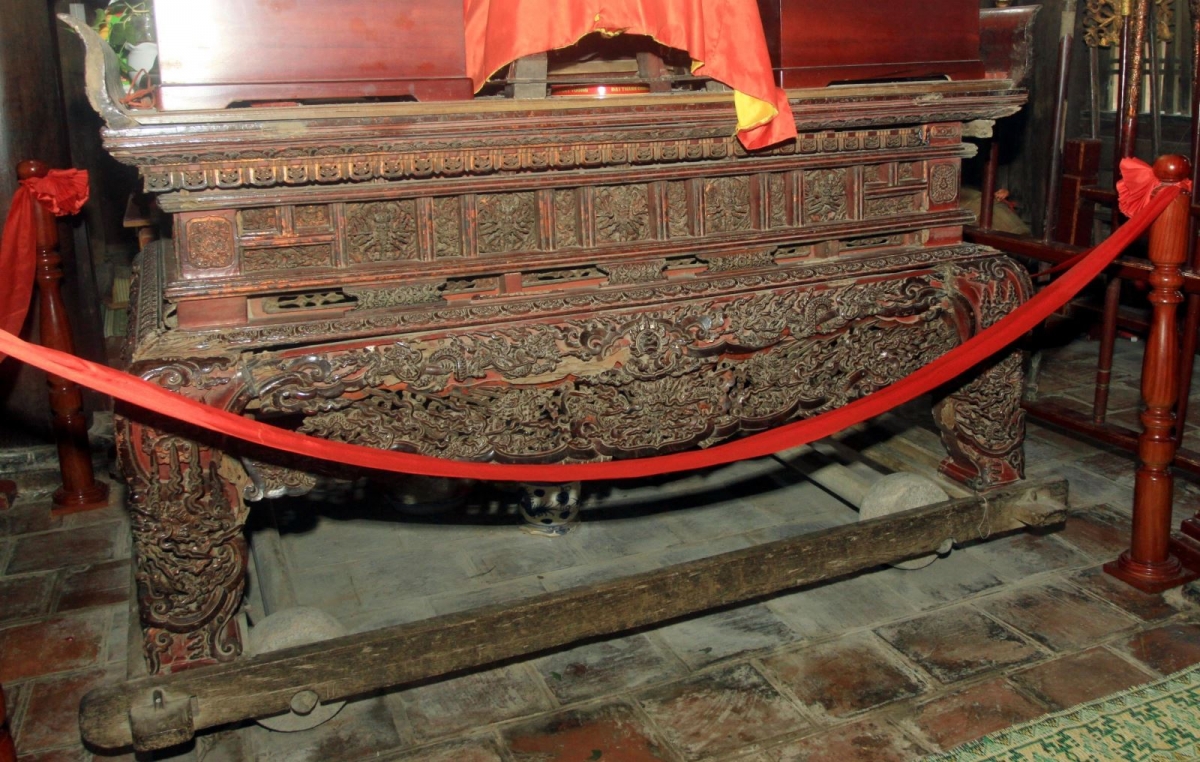 Hương án chùa Keo được giữ gìn cơ bản nguyên vẹn và bảo quản tại Khu di tích lịch sử Quốc gia đặc biệt chùa Keo (Thái Bình)