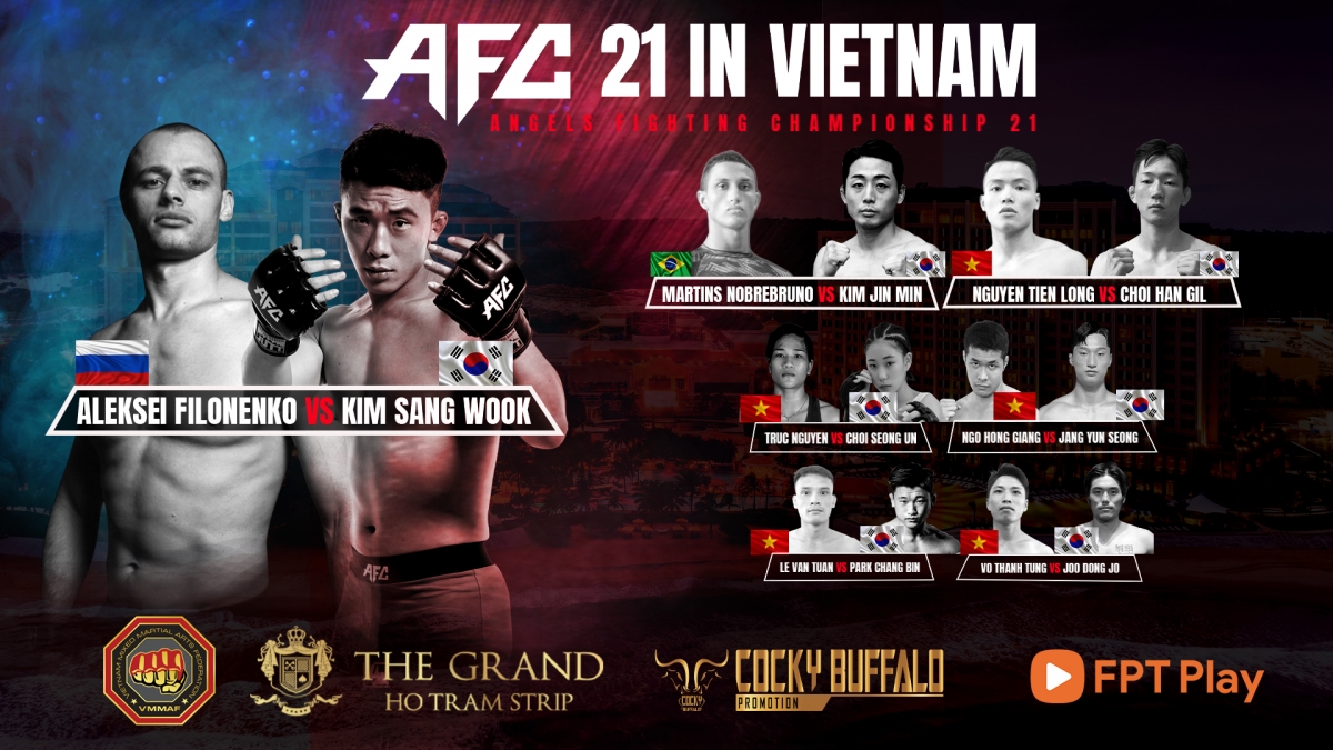 Các võ sỹ MMA Việt Nam sẽ có cơ hội thử lửa tại sự kiện AFC 21