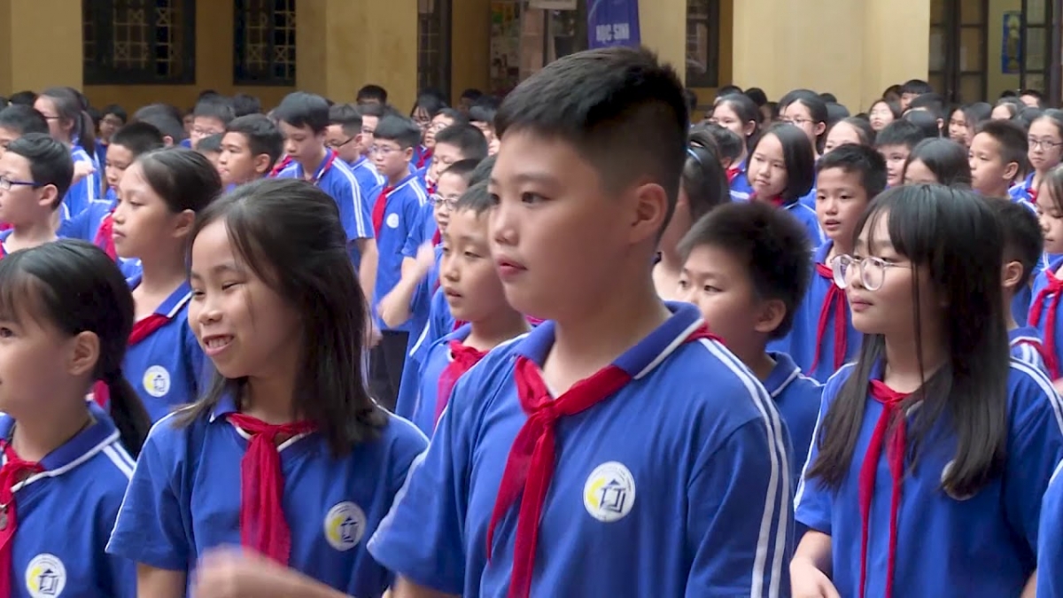 Học sinh trường THCS Thái Thịnh (Đống Đa-Hà Nội)